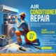 Air Conditioner Repair Service Ad Template - Made with PosterMyWall